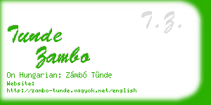 tunde zambo business card